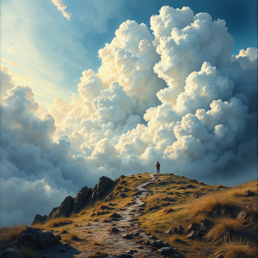 Epic dreamlike landscape with