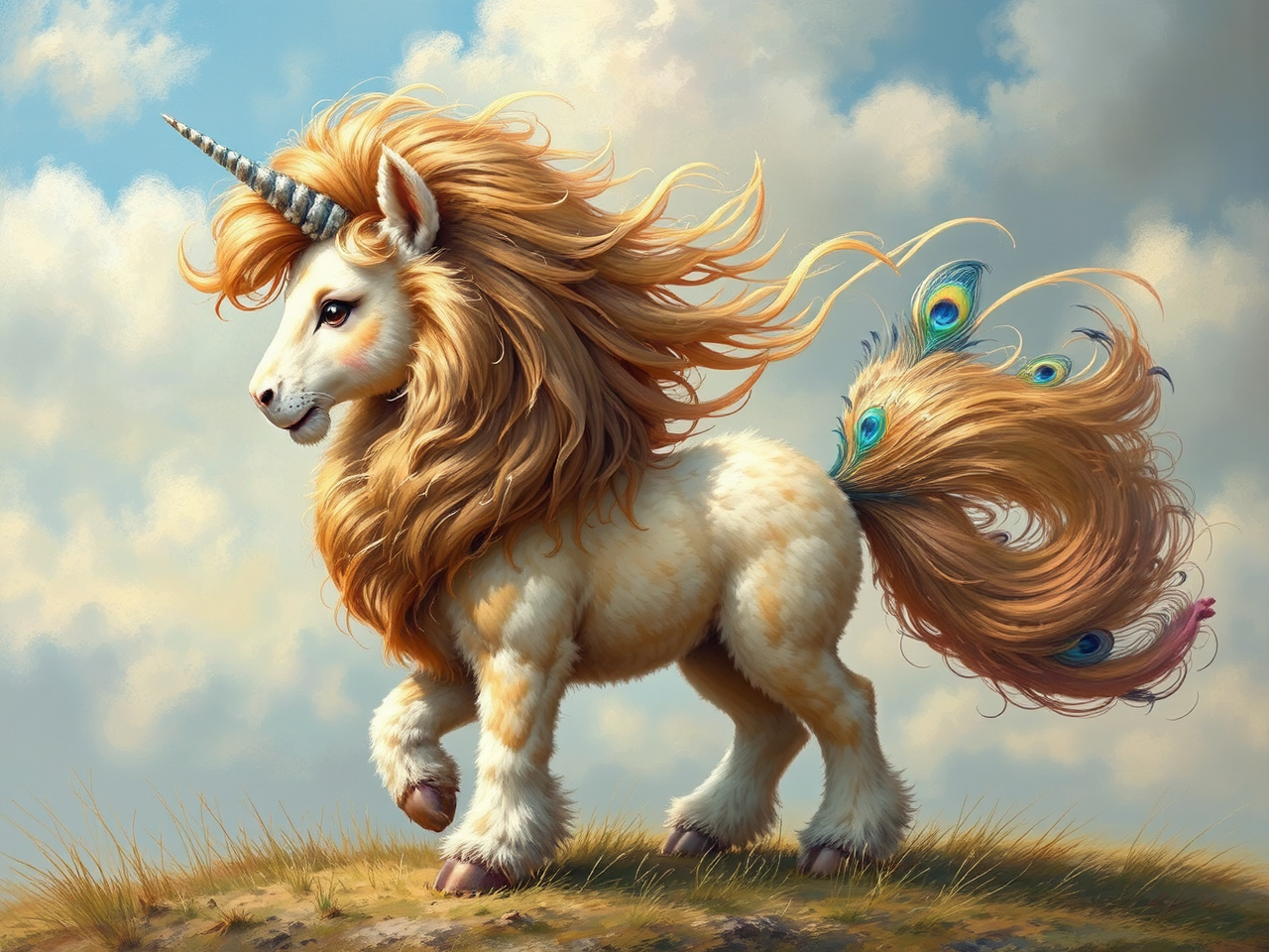 Fantastical creature with long