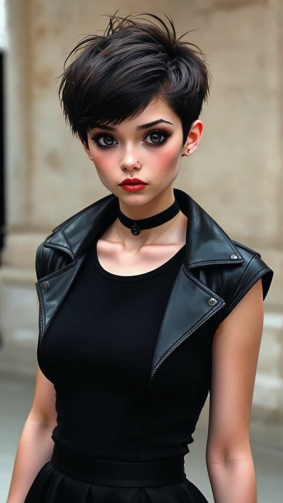 A young person in