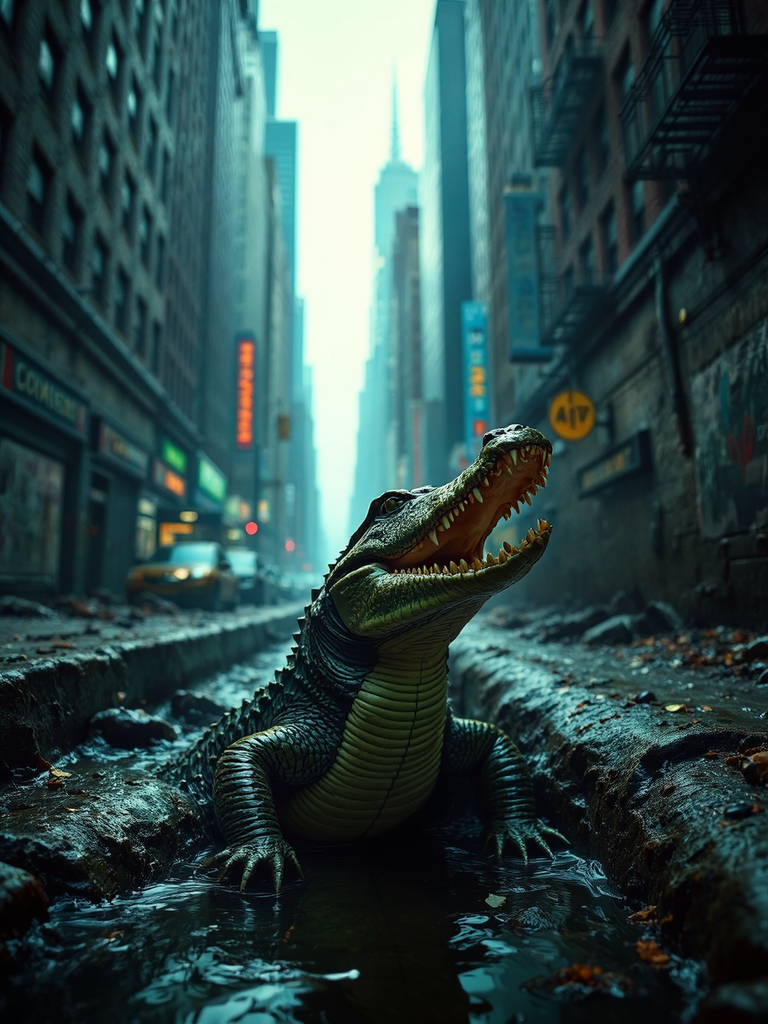 A crocodile in a