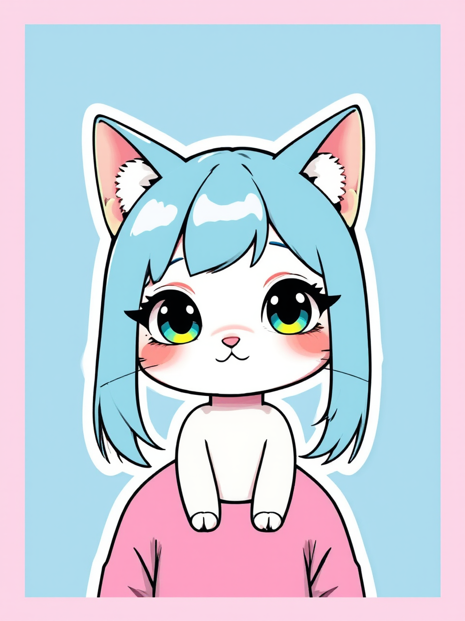 Kawaii chibi characters with