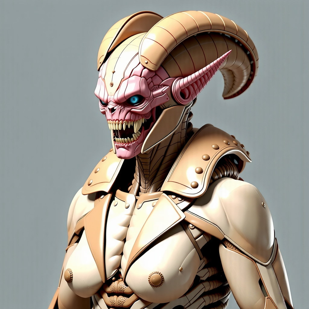 Muscular creature with exoskeleton