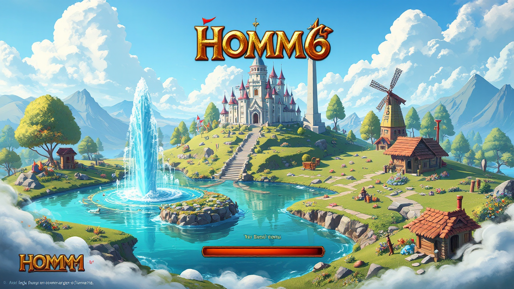 Fantasy landscape with various