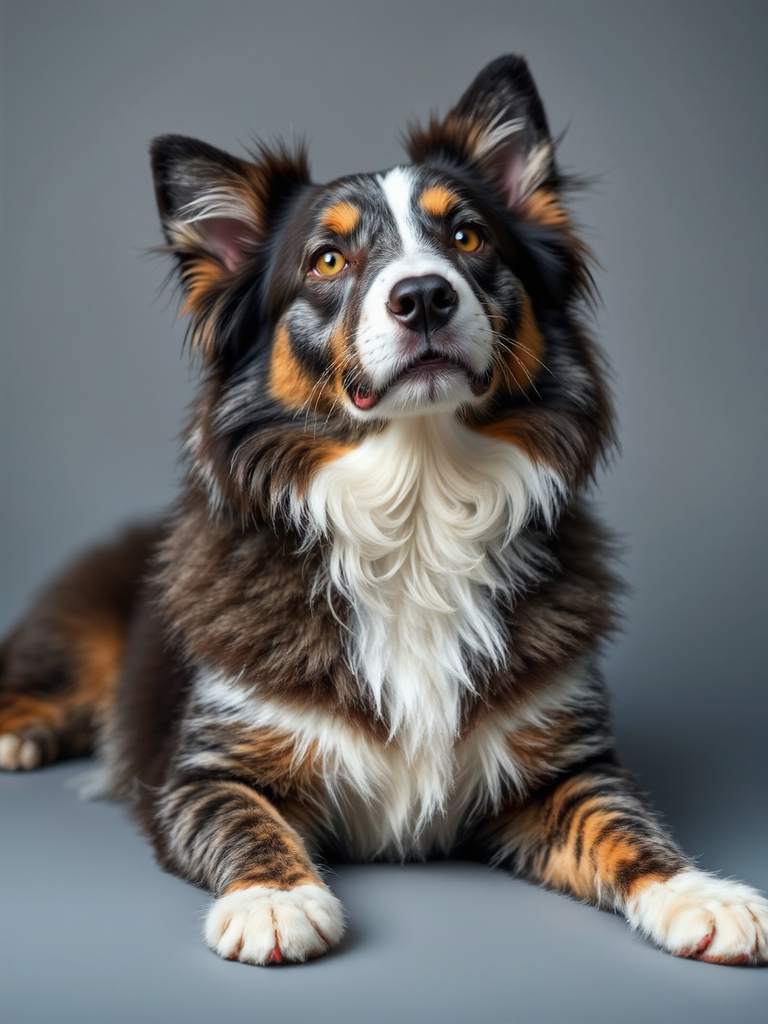 Border collie head on