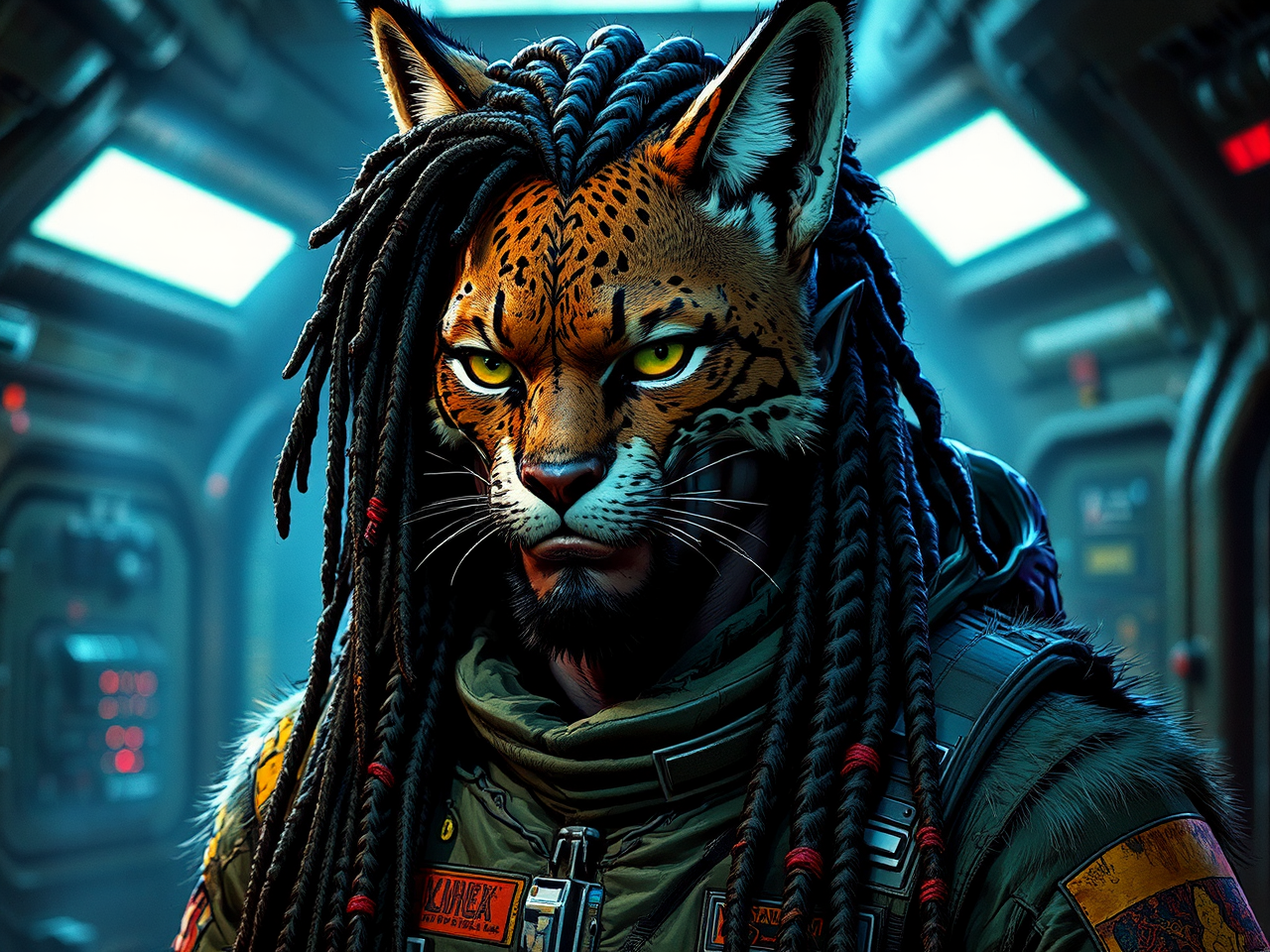 Black male lynx human