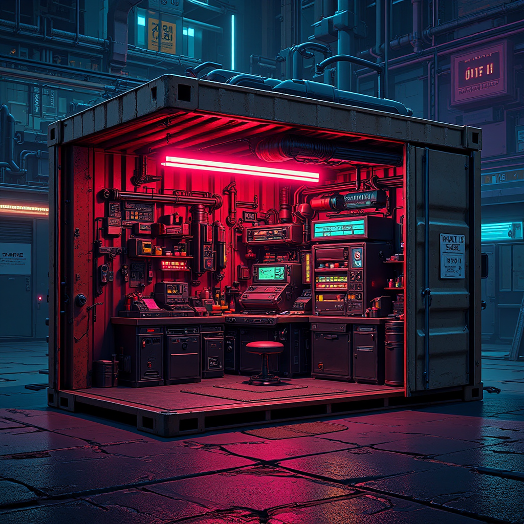 Sci-fi machine shop in