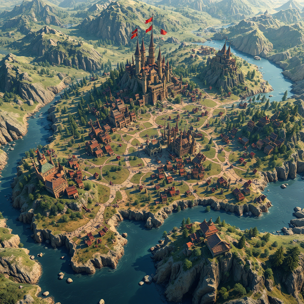 Medieval fantasy landscape with