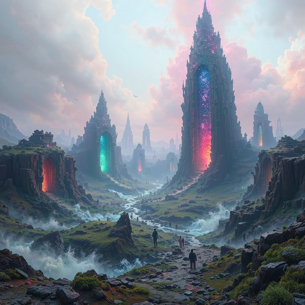 Tumultuous, multiverse landscape with