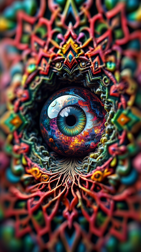 Deeply colored, intricate planetary