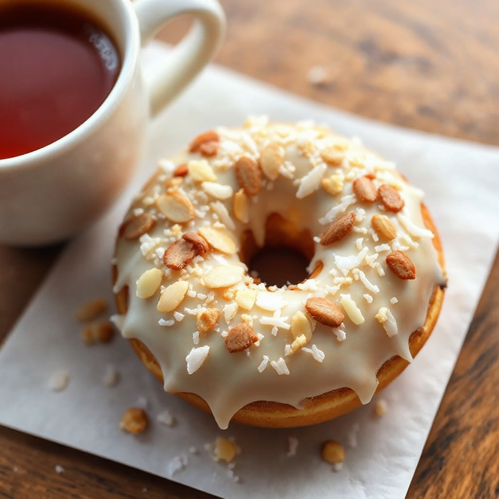 Donut with toppings and