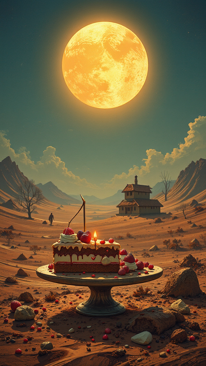 Barren landscape with dessert