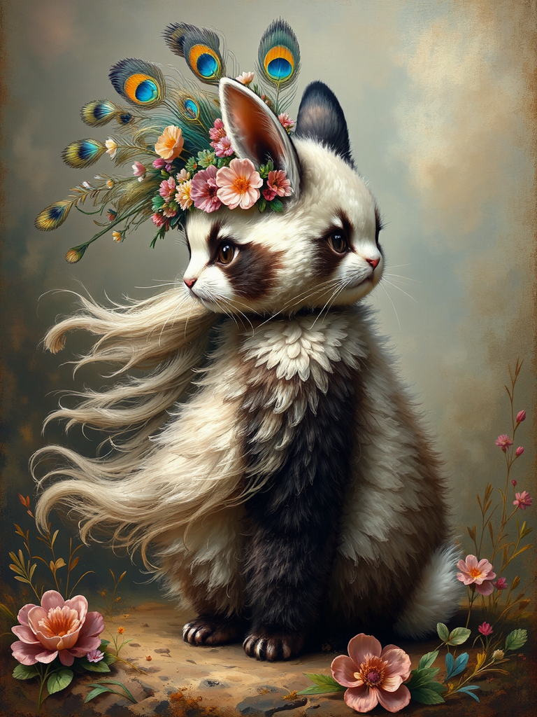 Adorable fantasy creature with