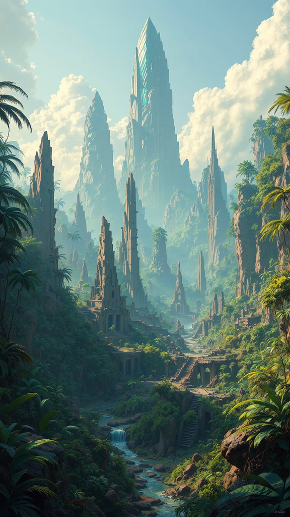 Alien ruins in a