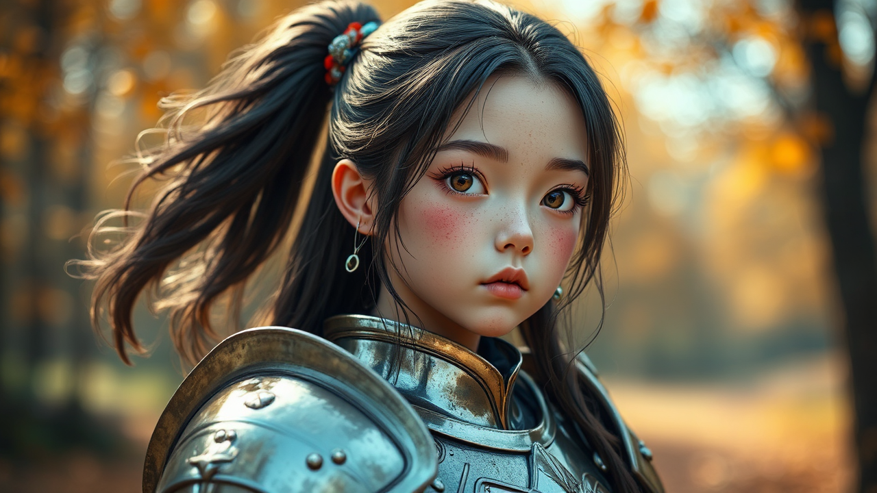 Hyperrealistic anime girl in