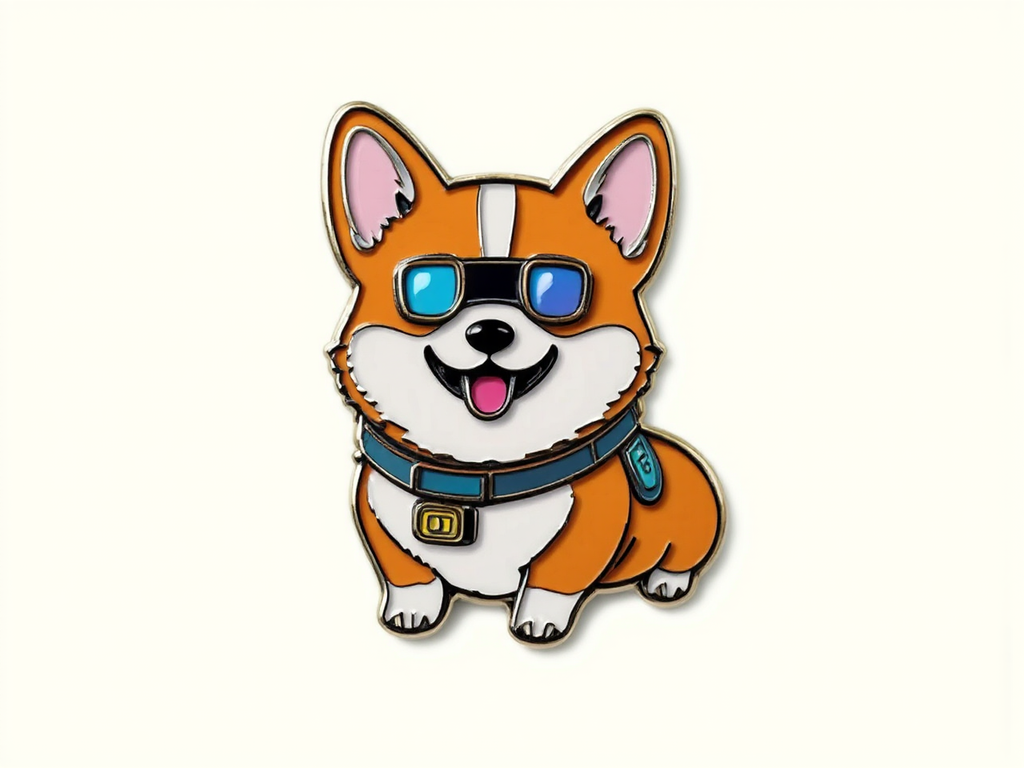 Cyberpunk corgi with colorful