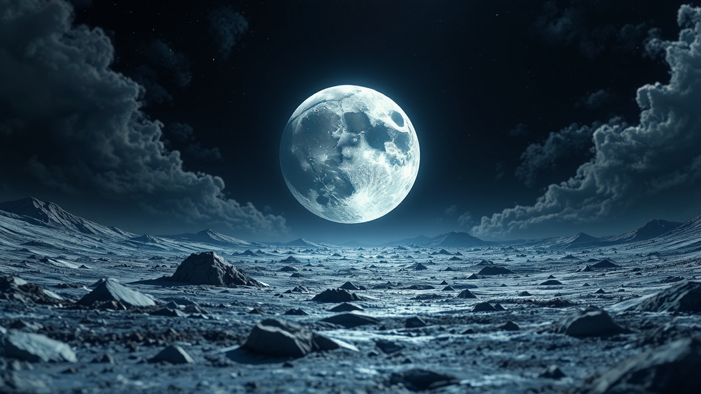 Breaking moon in lunar