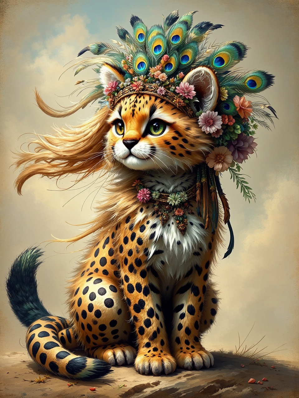 Baby cheetah cat hybrid