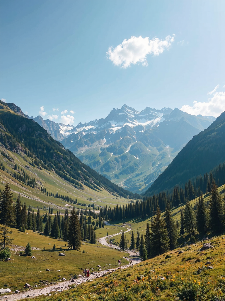 Mountainous valley landscape