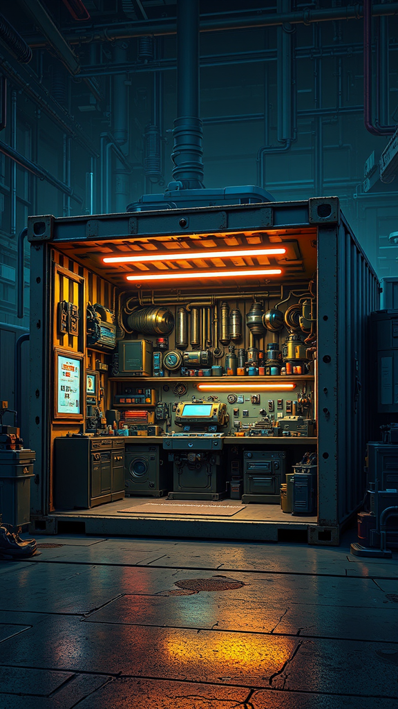 Small sci-fi machine shop