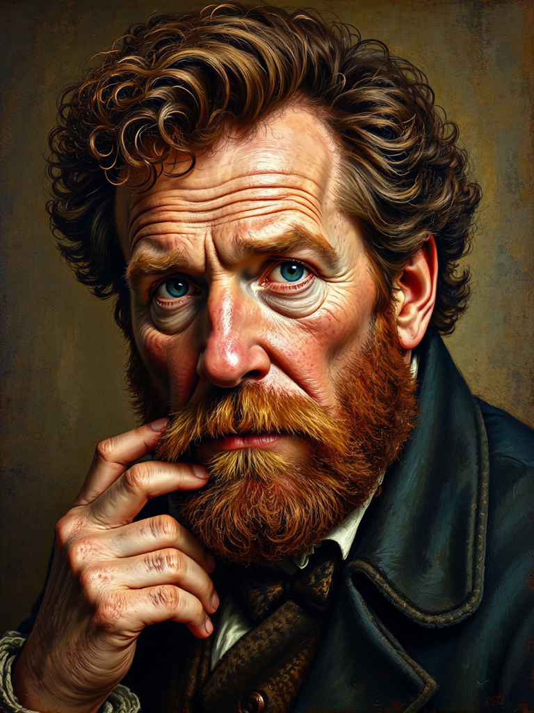 A Renaissance-style portrait of