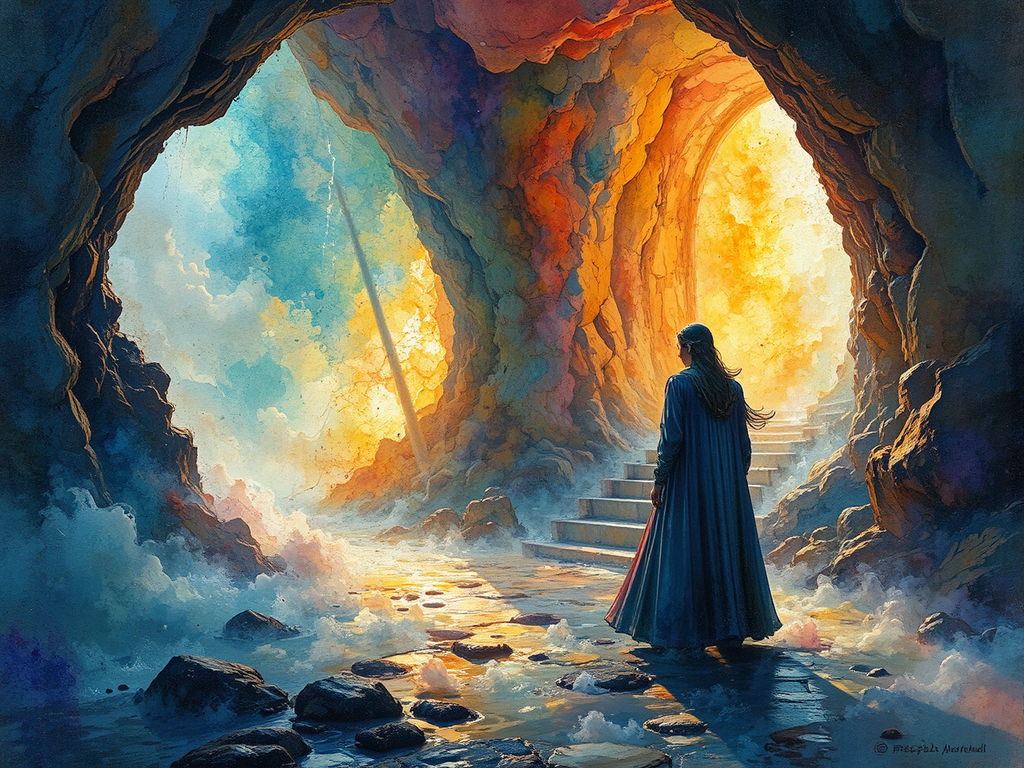 Dreamlike landscape with vibrant