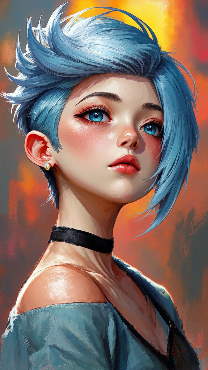 Anime pixie with bold