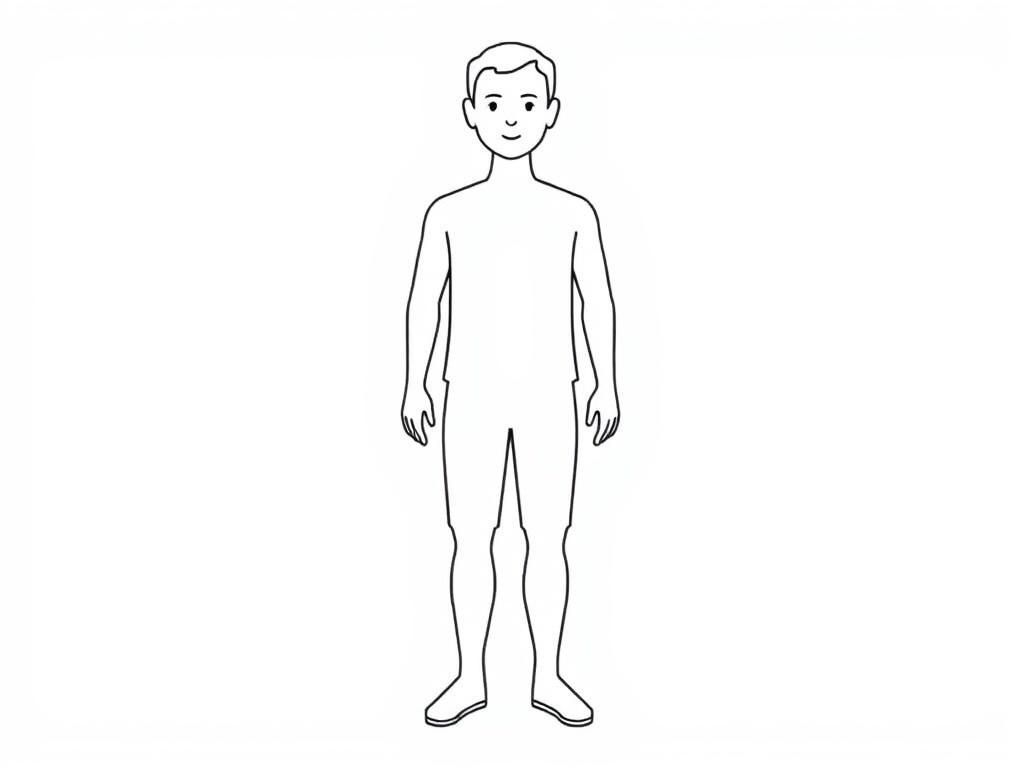 Man with outstretched arms.