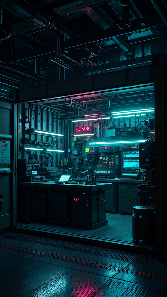 Small sci-fi machine shop