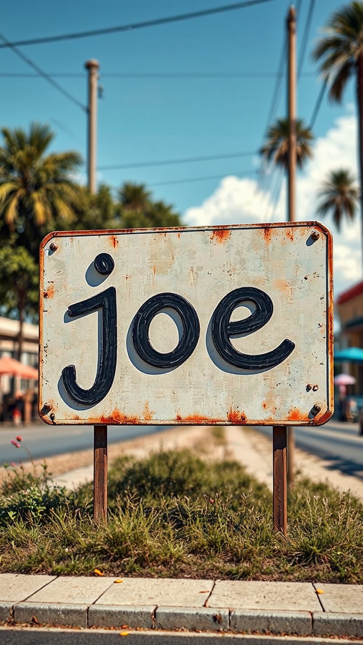 Word "Joe" written on