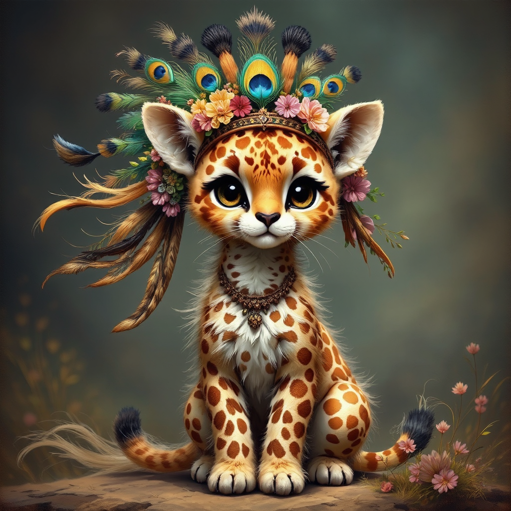 Hybrid creature with flowing