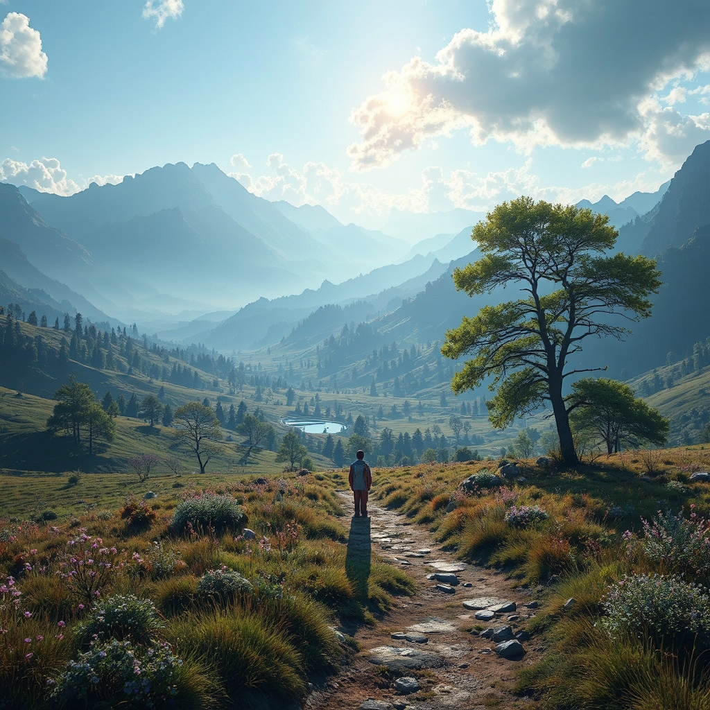 Beautiful and realistic mountain