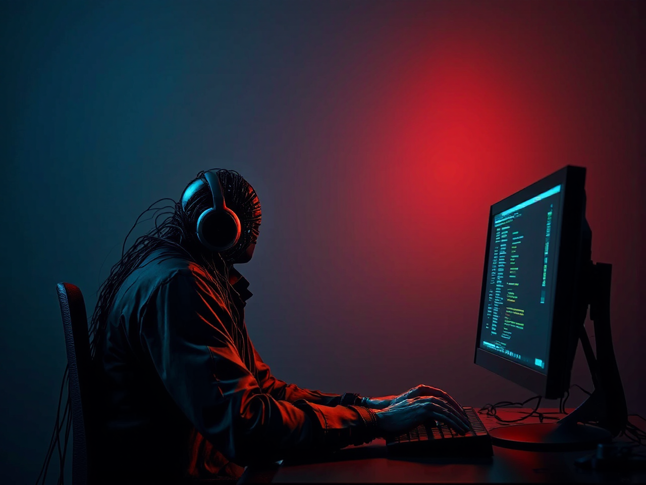 Programmer made of computer