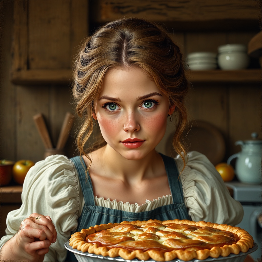 A woman bakes an