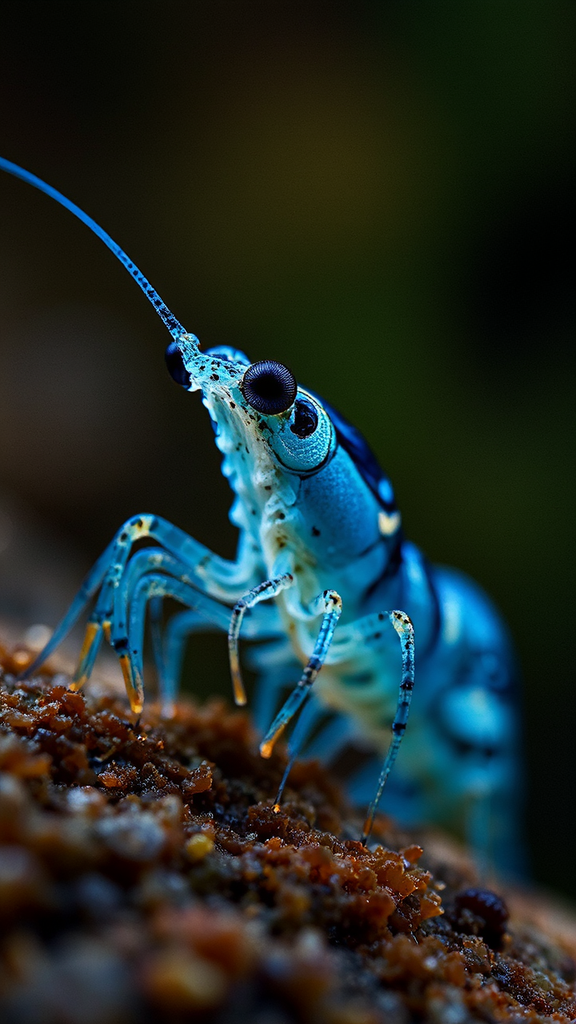 Macro shot of blue