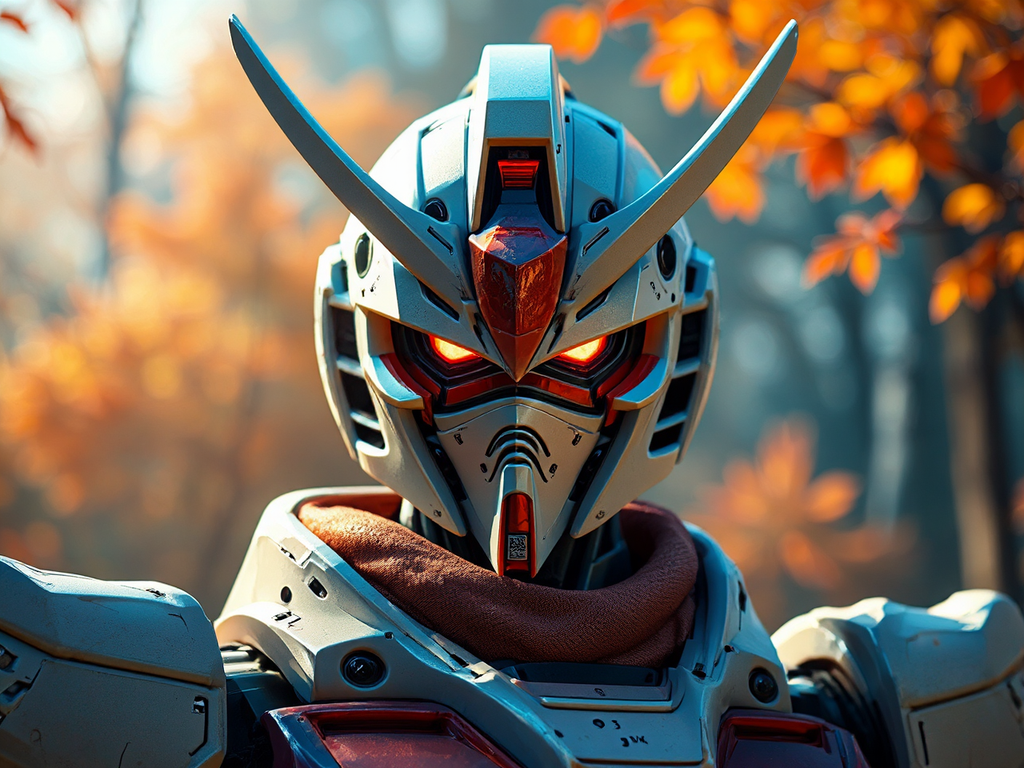 Robot in futuristic ninja