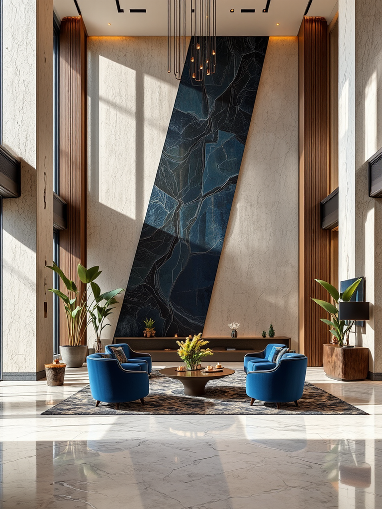 Modern Brazilian hotel lobby
