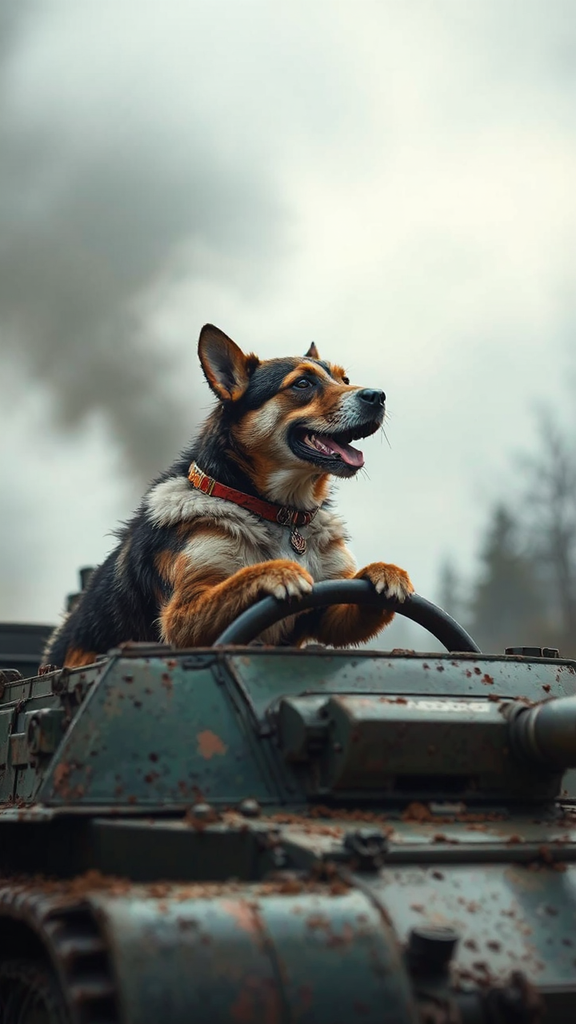A dog in a