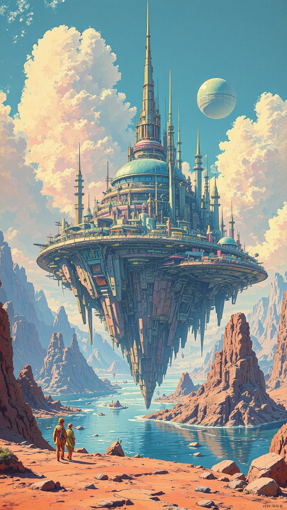 Space station with humorous