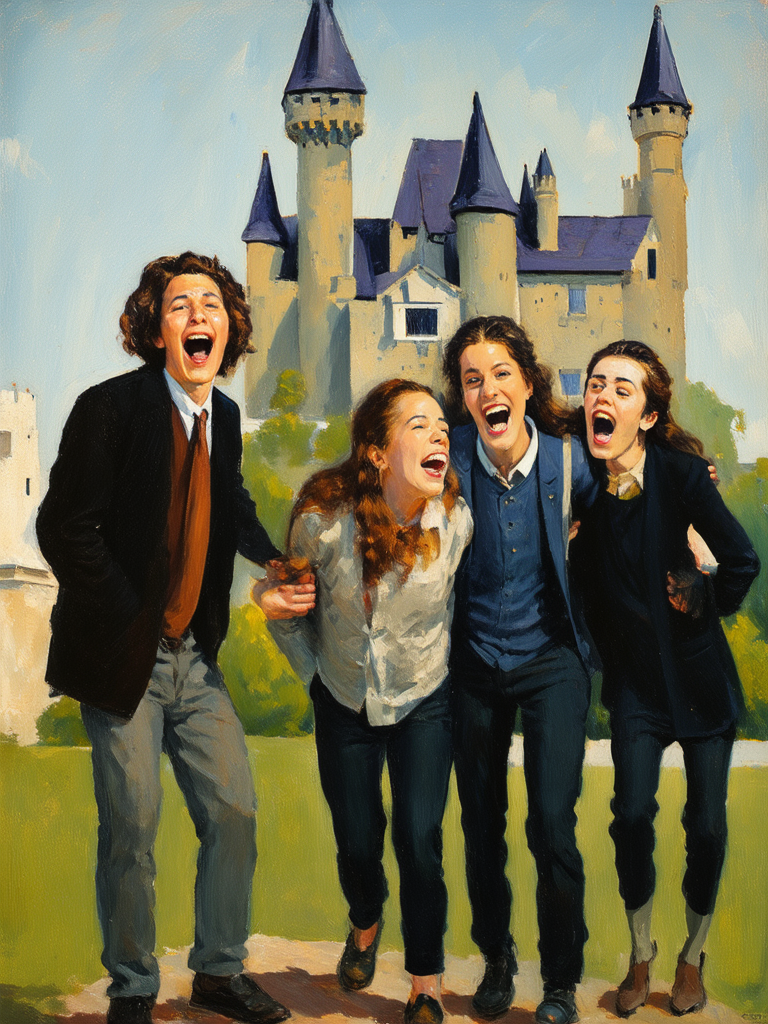 Group of friends laughing