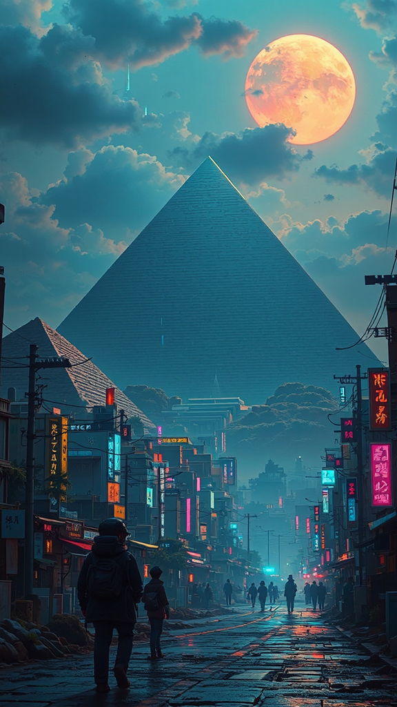 Neo Tokyo Street with