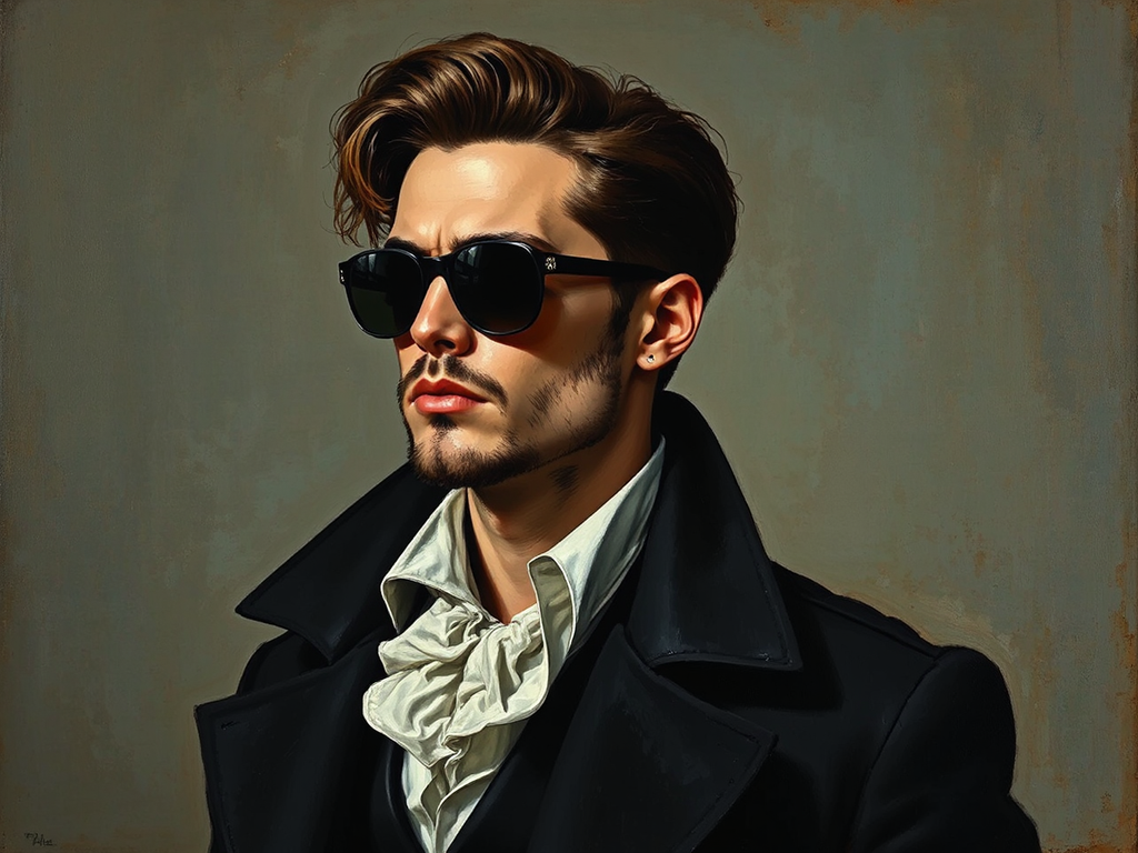 Man in Baroque-inspired black
