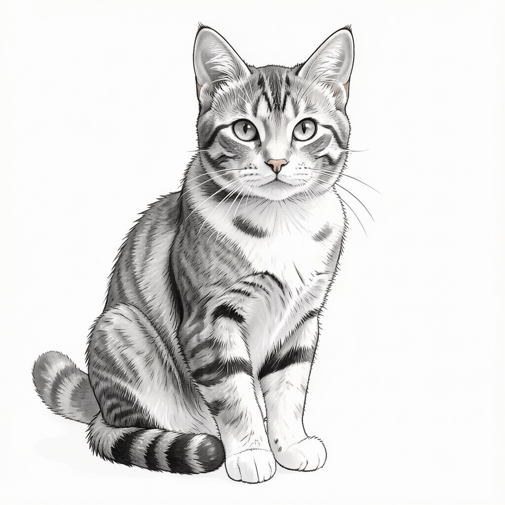 Fluffy orange cat with soft fur, sitting on a wooden windowsill, sunlight dappling its face. Warm...