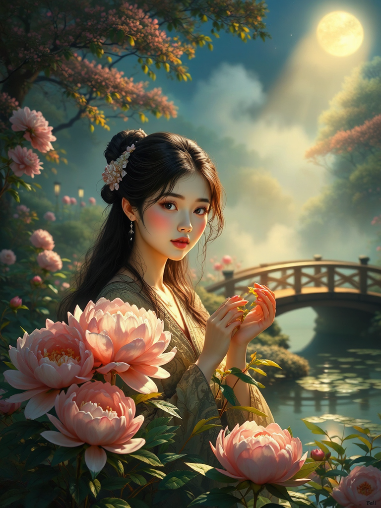 Woman in a Japanese