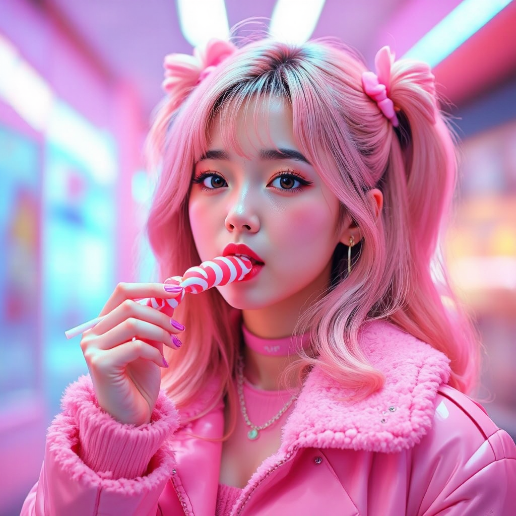 K-pop idol woman eats