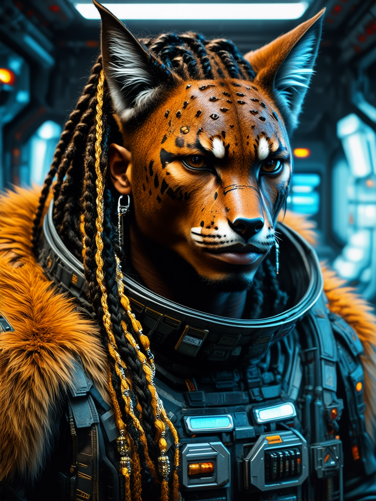 Black male lynx human