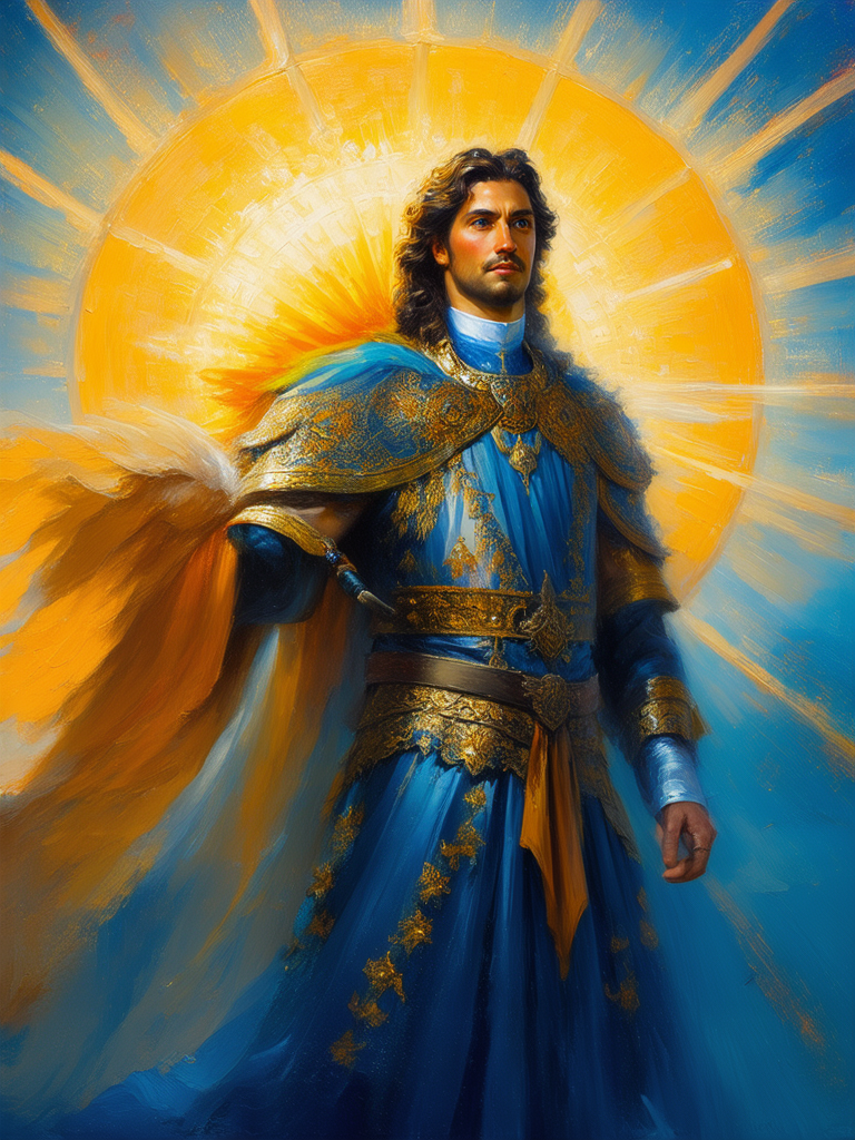 Prince surrounded by sunlight