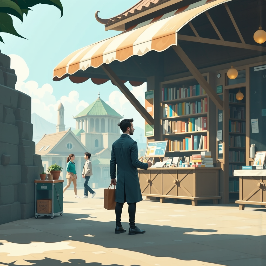 Fantasy store environment in