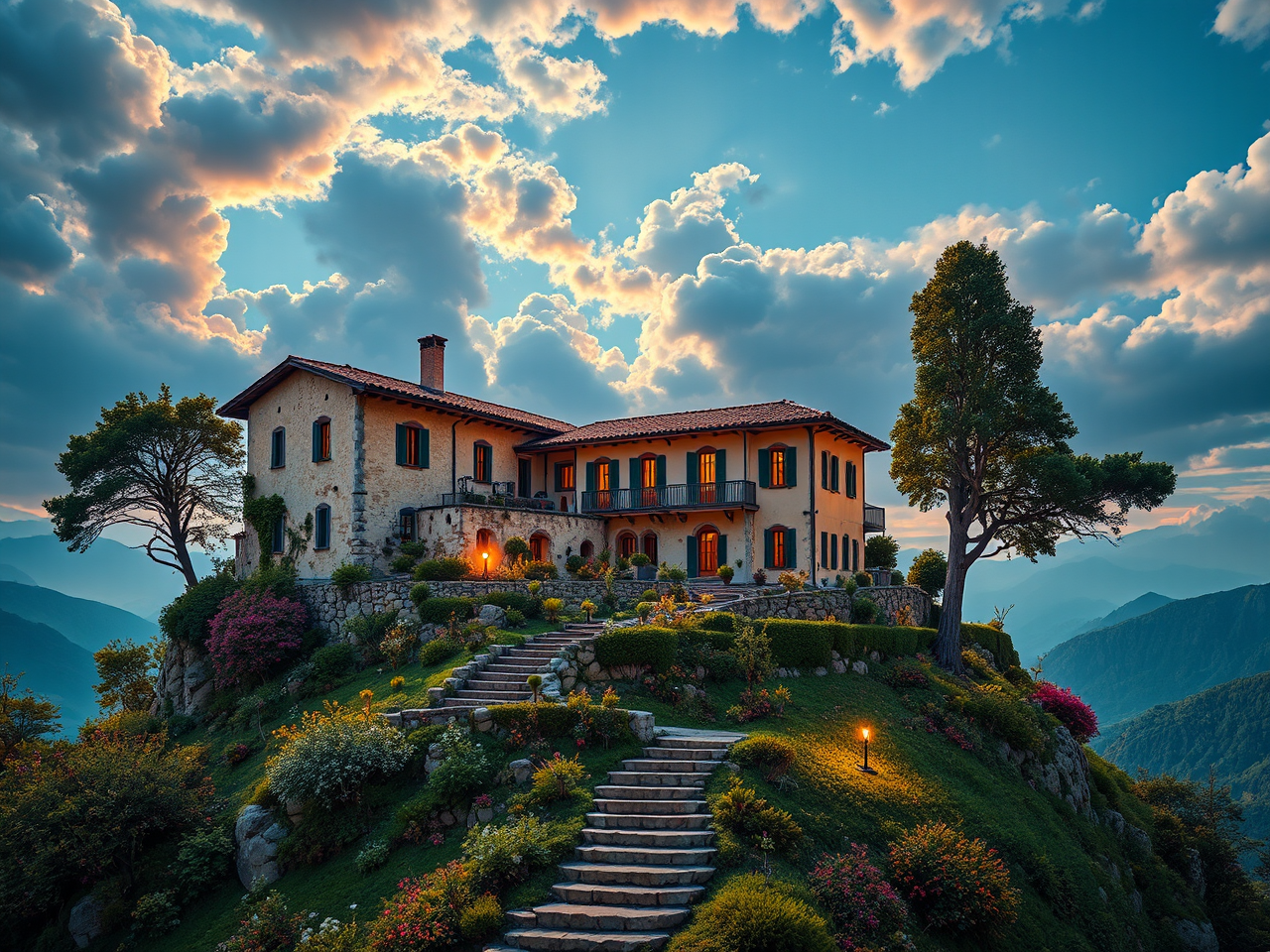 Italian villa with marmalade