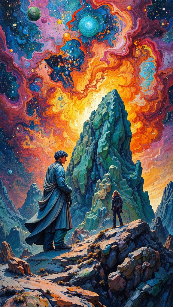 Multicolored universe art piece.