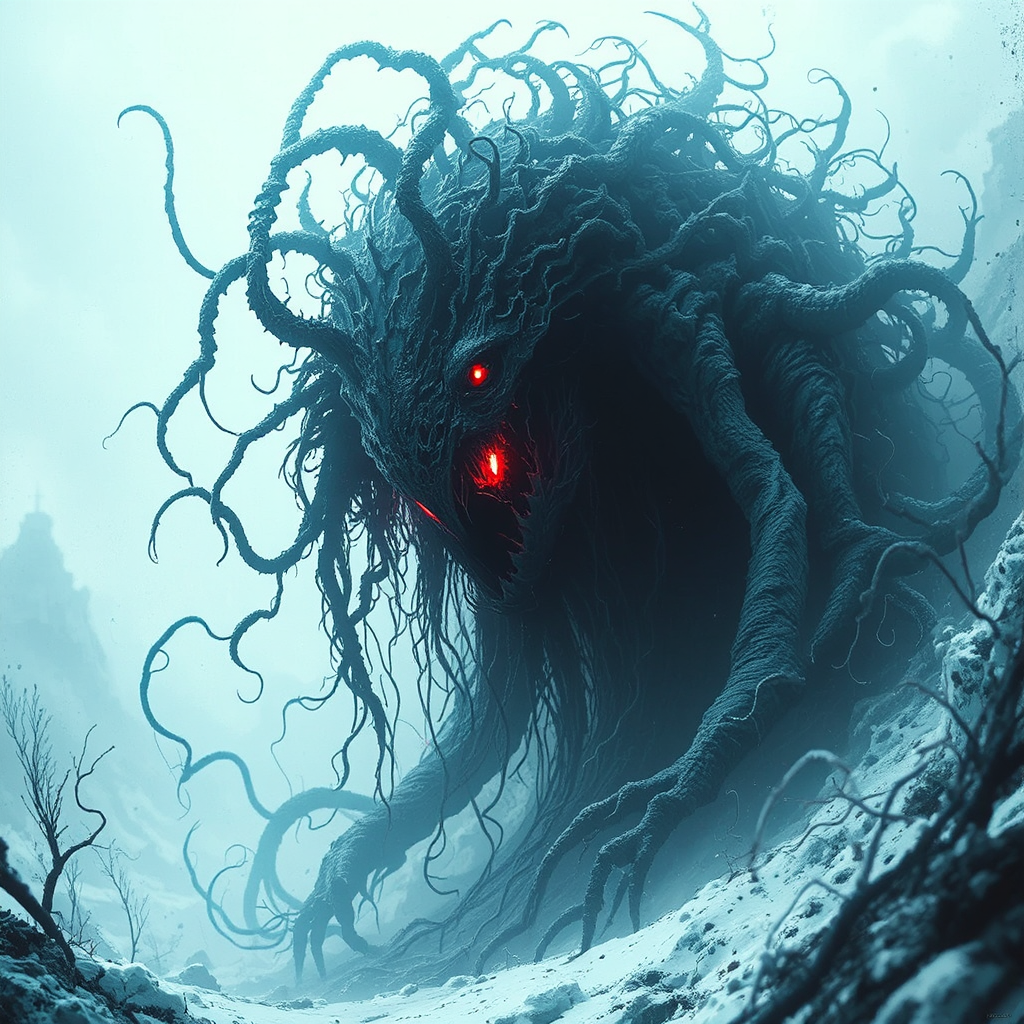 Void creature with red